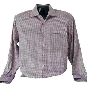 Peter Millar Men's Classic-Fit Long Sleeve Plaid Dress Shirt Pink Blue Plaid LAR